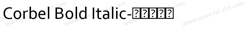 Corbel Bold Italic字体转换